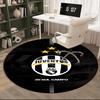 1 Stück runder Teppich Fußballmannschaftswappen Aufgedruckter runder Teppich, Teppich für Home Office, Runder Stuhlteppich, Dekorativer Teppich Fan Geschenke Weihnachtsgeschenk