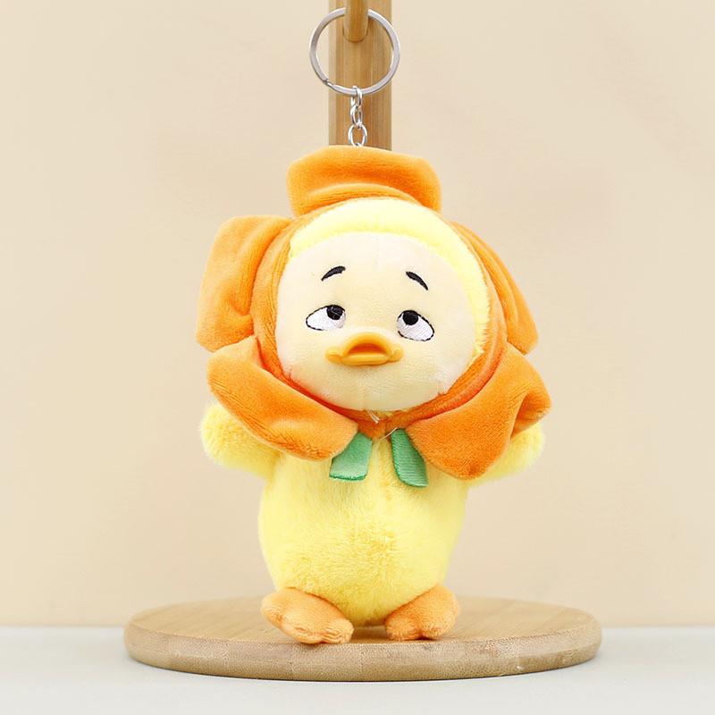 Adorable Pet Duck Plush Keychain Cute Stuffed Animal Doll With Short Plush