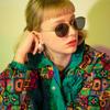 TIMID FREAK Bonnie Gold GR Metal Sunglasses