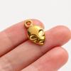 6Pcslot Real Gold Plated Space Alien Pendants Astronaut Sun Moon Star Charm Stainless Steel Charms For Jewelry Making Supplies