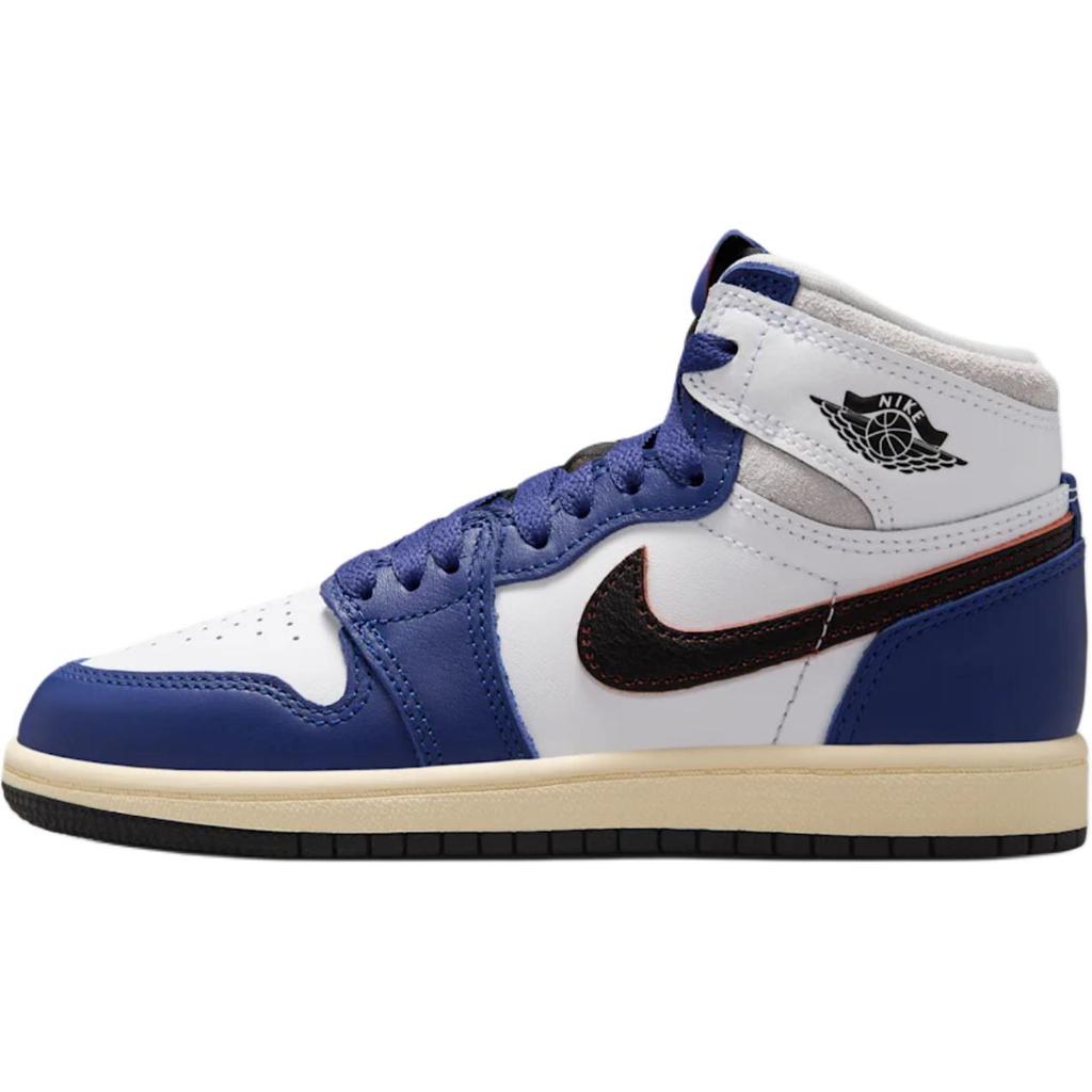 Air Jordan 1 Retro High OG PS Rare Air - Deep Royal Blue Kids Sneakers White Neutral-Grey Black FD1412-100