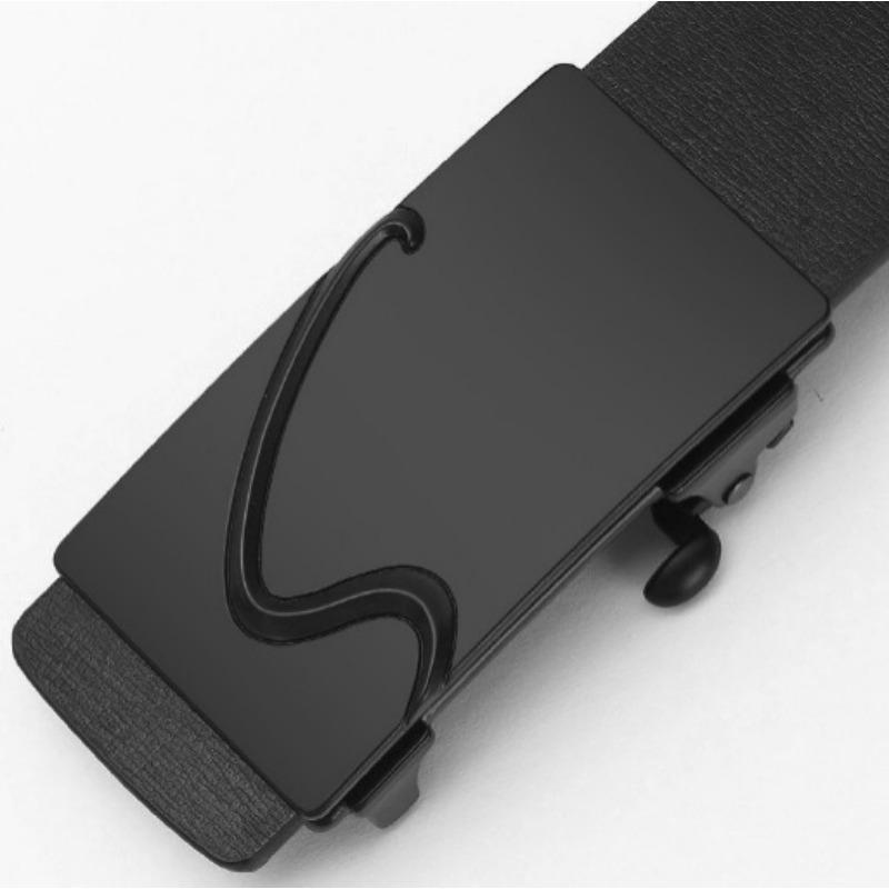 

Мужской кожаный ремень с автоматической пряжкой Toothless для деловых повседневных мужских брюк среднего возраста и молодежи 130cm