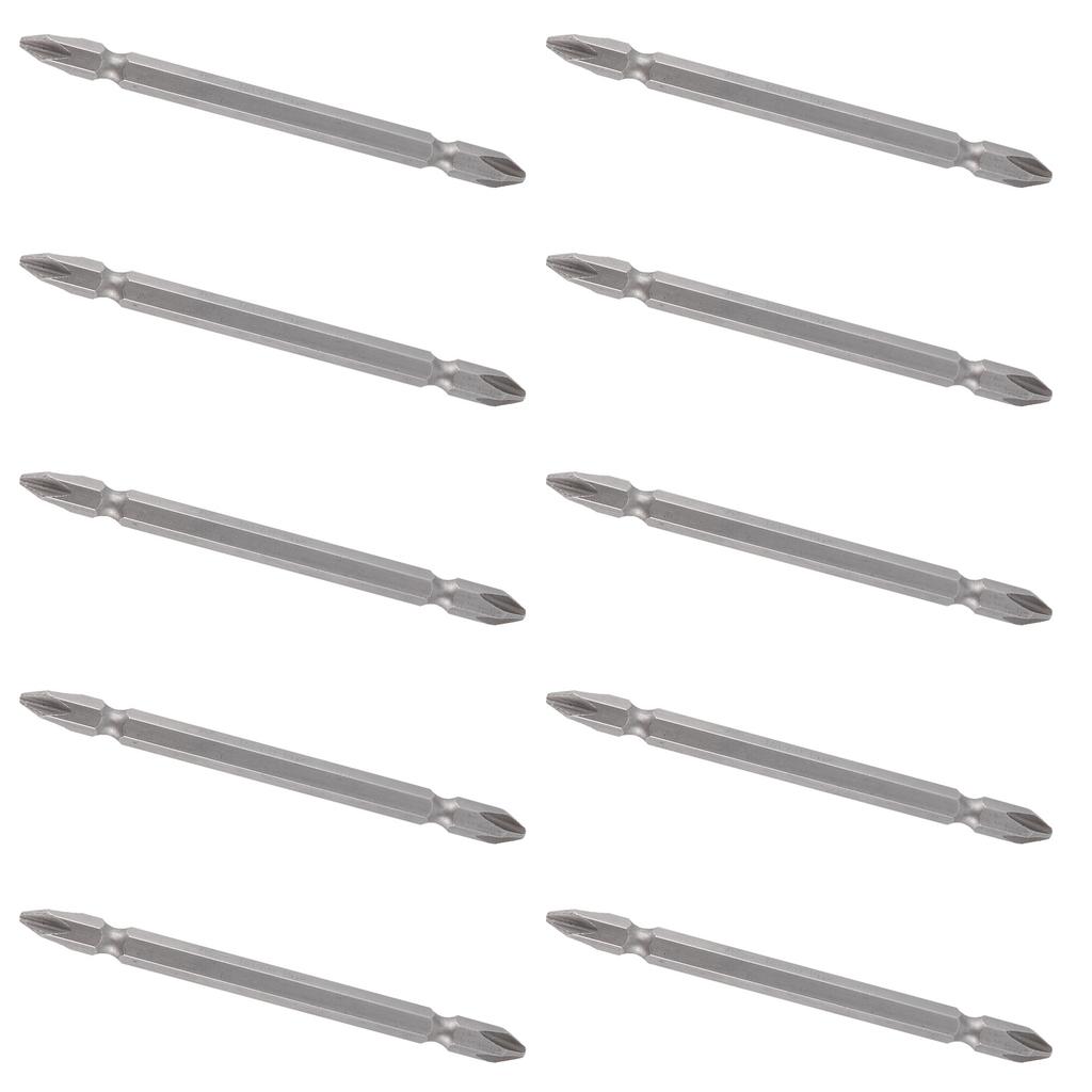 10Pcs Electric Screwdriver Bit Dual Head Cross S2 Alloy Steel Hardware Tool 100mm