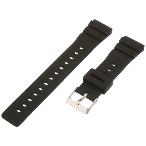 Timex Men's Resin Performance Sport Black Replacement Watch Band, Black, 20mm, Sport.