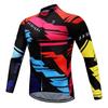 Riding Bicycle Jerseys Cycling Clothing Set Colorful Long Sleeve Black Bib Pants Bicycle Clothes Suit