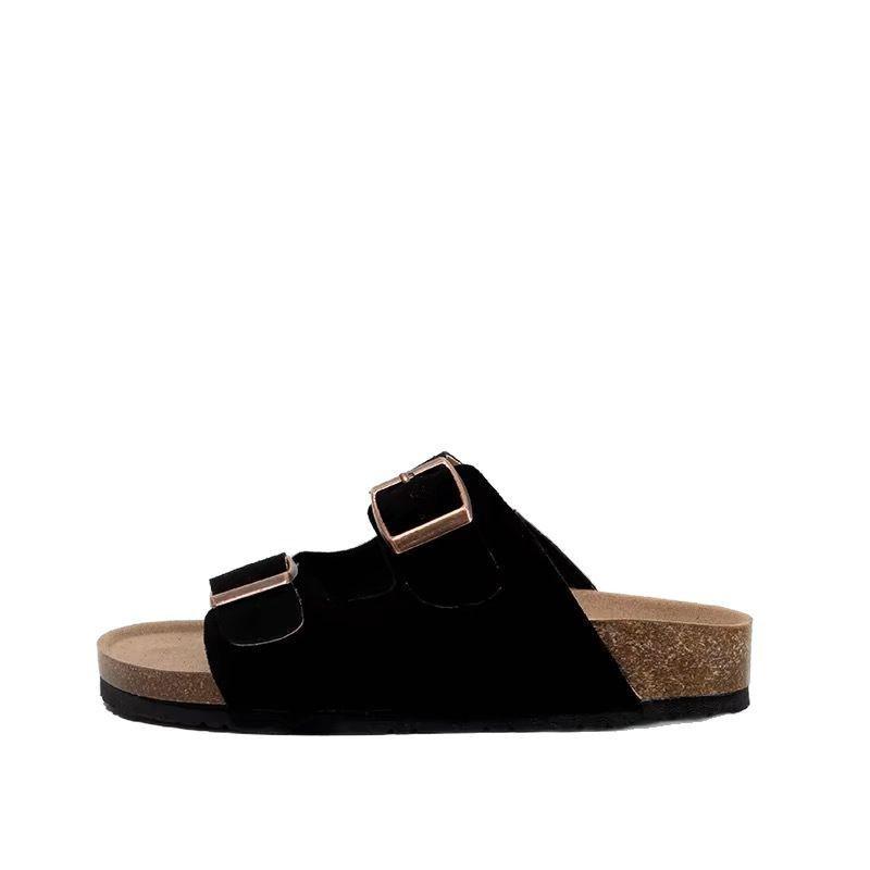 Women's Retro Genuine Leather Birkenstock Shoes, Inner Height-Increasing, Single Strap Beach Slippers, Sizes 35-46 Available