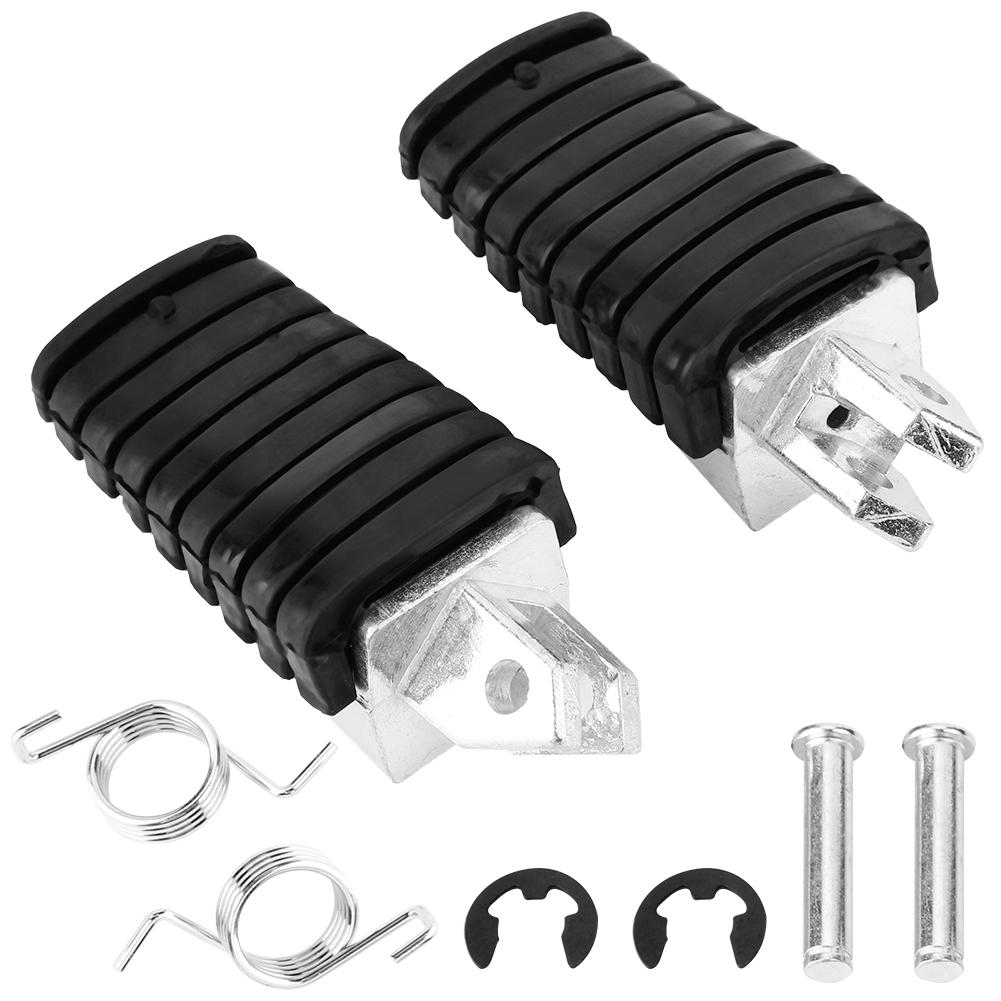 1Pair Motorcycle Front Foot Pegs Footrest Plate for XV250 powersports handlebar pads service life nonslip rubber provides stron