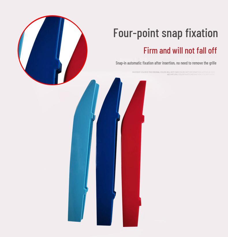 BMW Seria 7 (2016-2018) Benzi decorative tricolore pentru grilă, 6 cleme