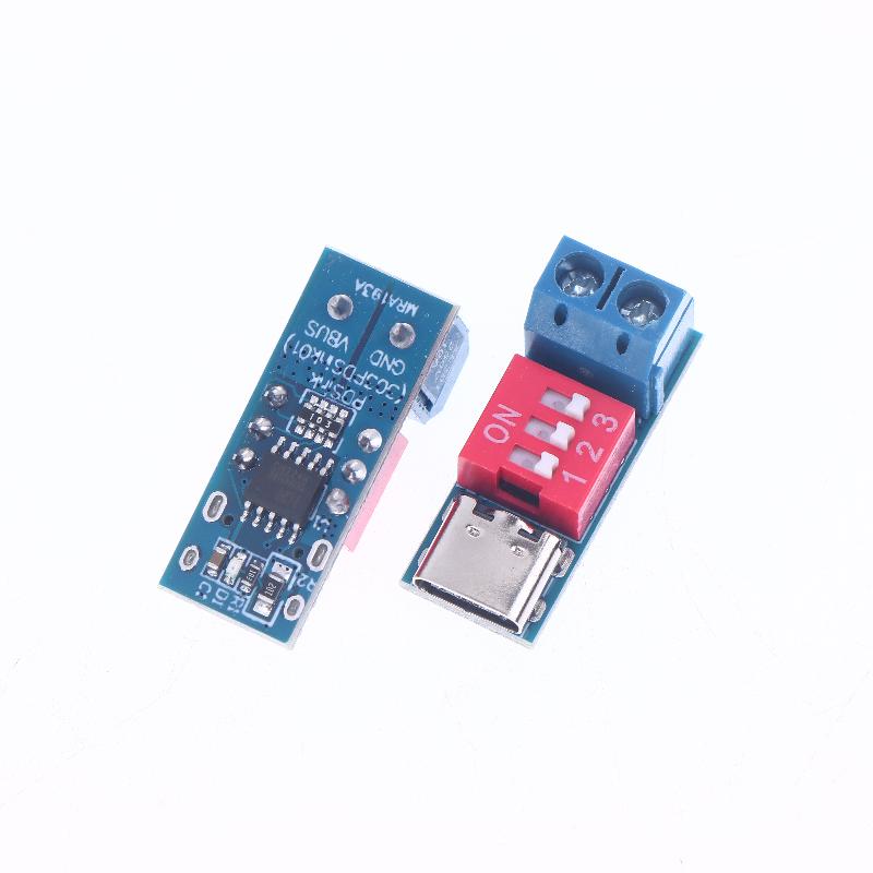 1/2/5Pcs 5-20V Adjustable Pd Trigger Module Blue Pd Fast Charging Test Board Usb Type-C 100W Power Supply Tester