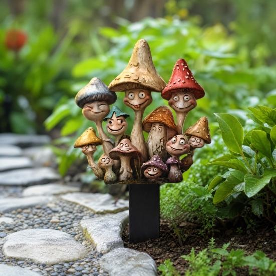 2D Acrylic Animal Garden Stake, Frog Rooster Giraffe Mushroom Yard Art Sign, Decorative Welcome Sign for Outdoor Yard Lawn Pathway