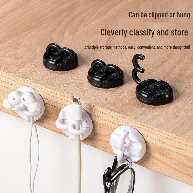 Magnetic Rotating Desktop Cable Organizer & Car Charger Clip