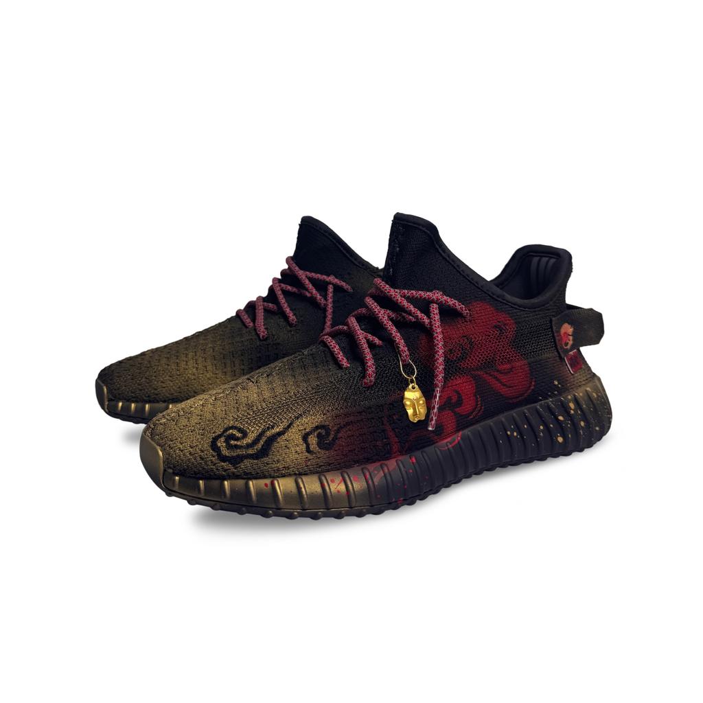Adidas Originals Yeezy Boost 350 V2 Slip Resistant Abrasion Resistant Low top Casual Shoes Unisex Black Red HQ4540(team470-)