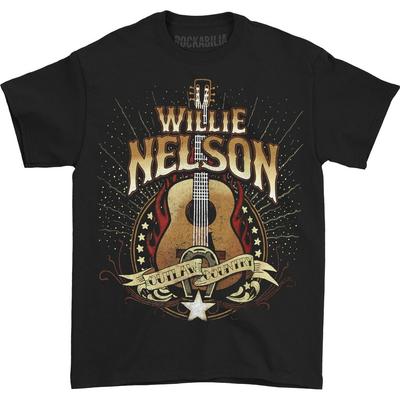 T-shirt Homme Willie Nelson Outlaw Country Noir