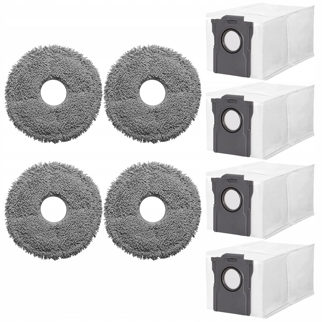 Dust Bags and Mops for Dreame L10S Ultra Dreame X30 X40 X50 - 8 Pcs