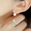 47Bag 925 Silver Natural Gemstone Heart Earrings Liebe
