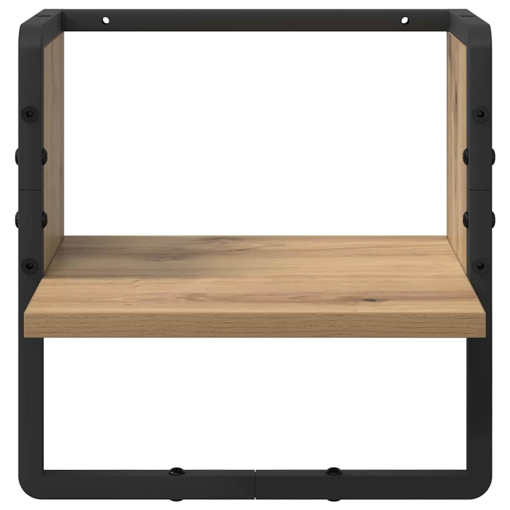 Floating Shelf Craftsmanship Oak 30 x 25 x 30 cm Wood Based Material