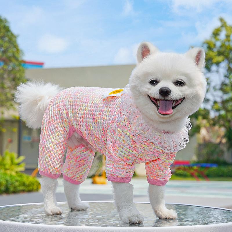 Spring and Summer Four-legged Clothing, Dog and Cat Pet Clothing, Elastic and Breathable Needle Fabric