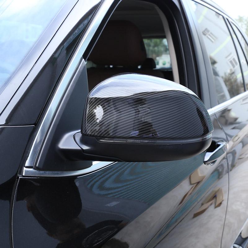 For BMW X5 F15 G05 2014-2026 For X7 G07 2019 ABS Glossy Black/Carbon fiber Car Rearview Mirror Cap Cover Trim Accessories