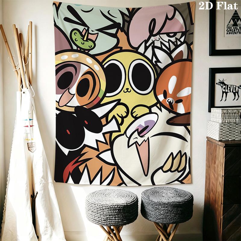 Cartoon Graphic Pattern Home Decor Tapestry, Wall Hanging, Decorative RV Wall Cloth.XGT0914394