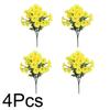 4 Bundles Artificial Flowers Outdoors Fake Flowers Realistic Bonsai Shrub Garden Home Decor Morning Glory Vibrant