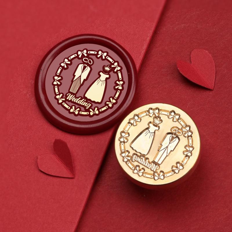 Wedding Celebration Stamps Wax Seal Stamp Vintage Sealing Stamp Head For Cards Envelopes Wedding Invitations Gift Packaging