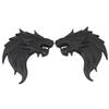 Wolf Wolf Car 3D Emblem Sticker Metal Left Right Easy