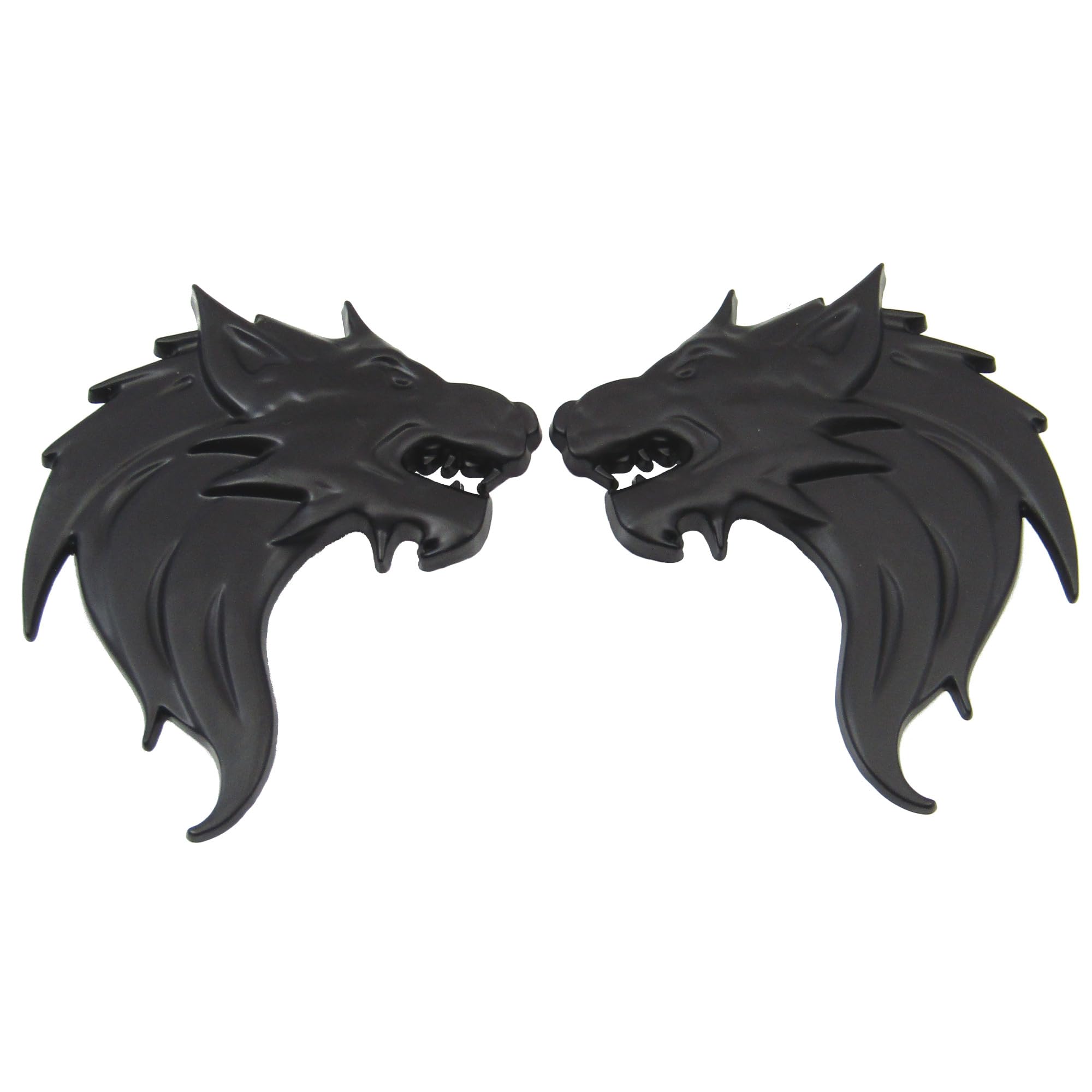 Wolf Wolf Car 3D Emblem Sticker Metal Left Right Easy чёрный