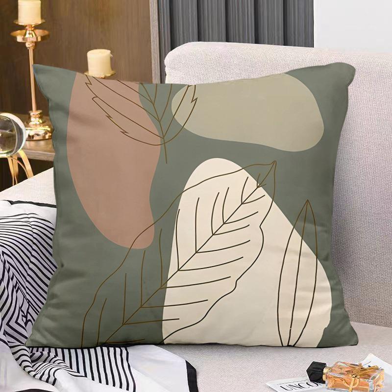 Artistic Floral Print Decorative Pillowcase Bedroom Living Room Square Cushion Pillowcase