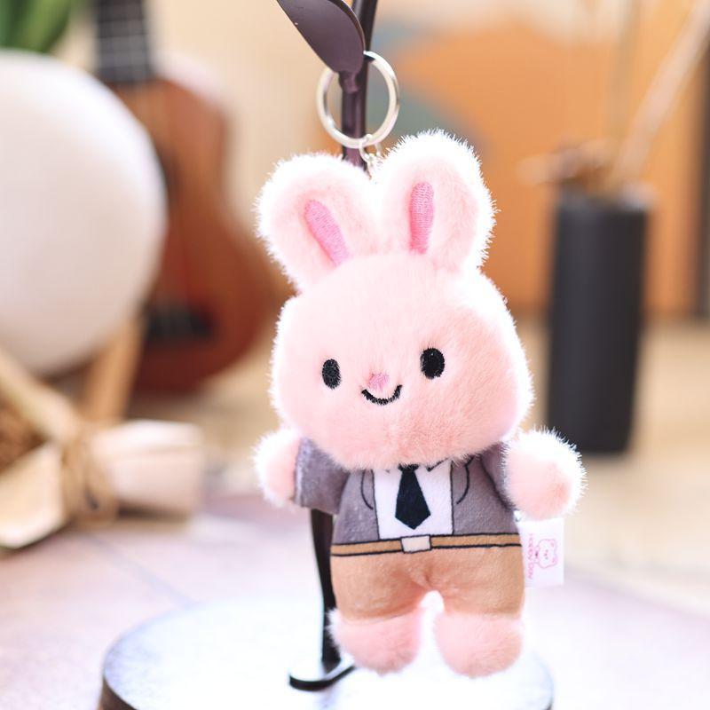 Милый Плюшевый Брелок-Зайчик С Наполнителем из ПП Хлопка Для Детей и Коллекционеров Pink Tie