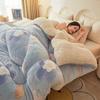 Snowflake Velvet Comforter Fine And Delicate Lamb Wool Quilt Core Dormitory Adults And Children Machine Washable Thick Blankets