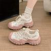 ins shoes women's fashion outdoor casual hiking shoes mesh lace-up retro platform sneakers