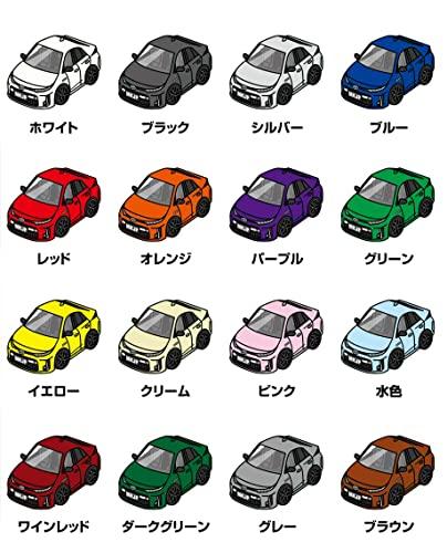 MKJP Custom Keychain Toyota Prius PHV GR Sport ZVW52 Base: White Car Color: Pink