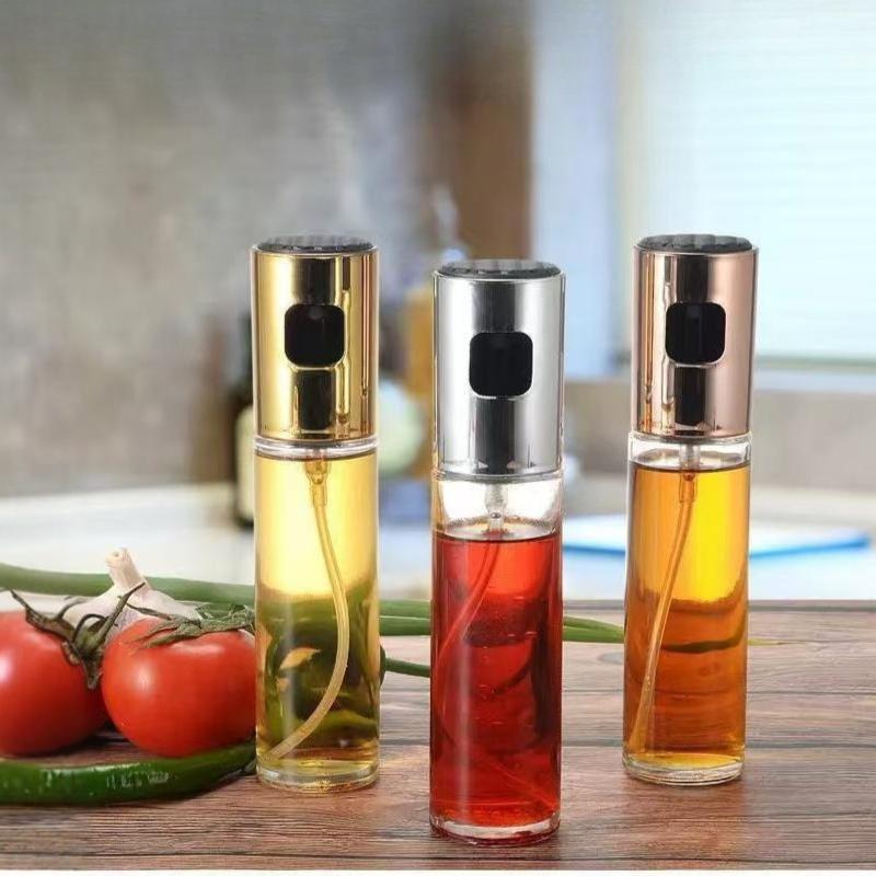 Hot BBQ Baking Olive Oil Spray Bottle Oil Press-type Spray Glass Bottle Spray Bottles BQ Sprayer Seasoning Bottle Kitchen