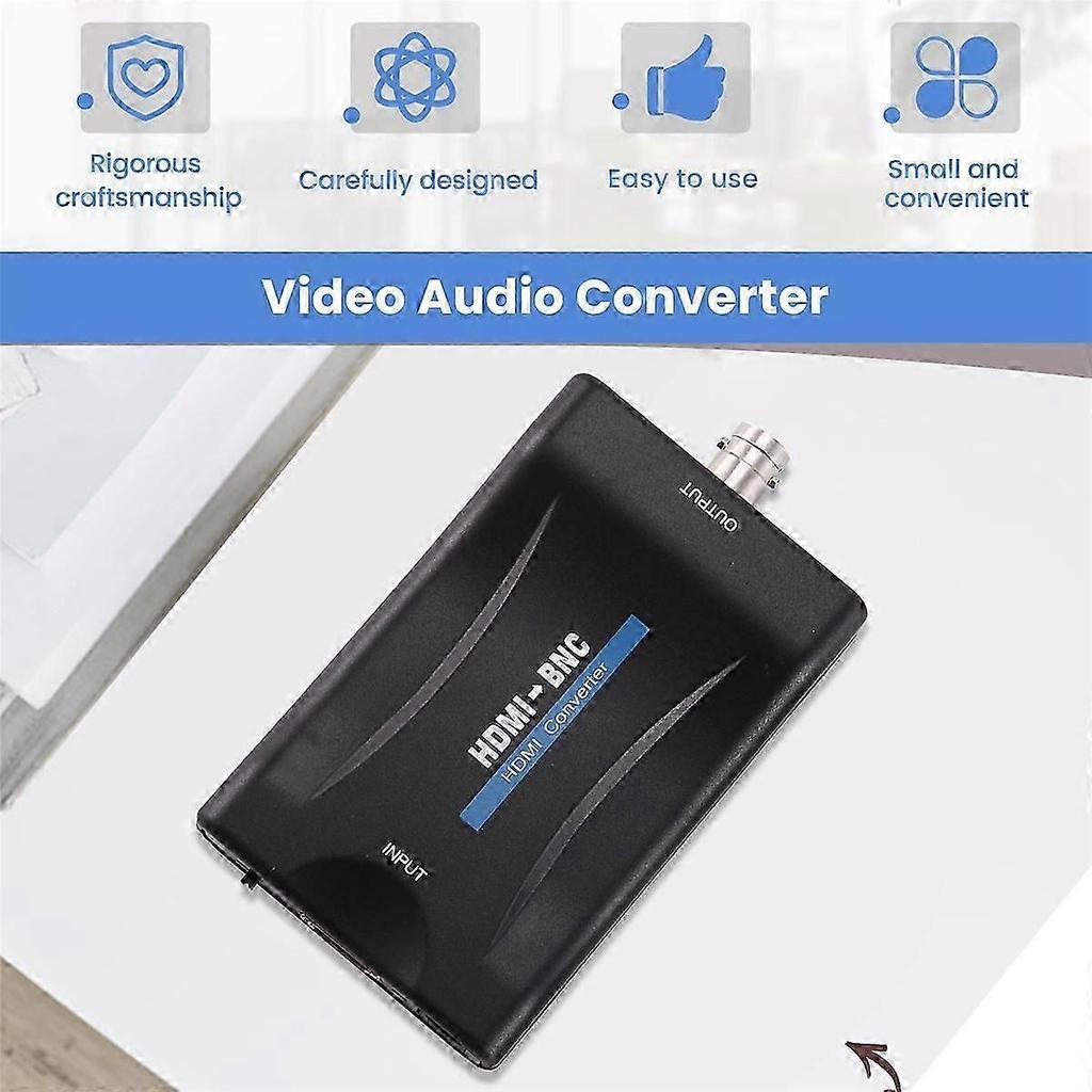 HDMI to BNC Video Audio Converter Adapter with USB Power Cord for PAL/NTSC Signal Conversion, High-Quality Compatible Replacement Part