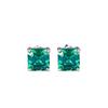 Jewelry Simple 7 * 7Mm Emerald Pagoda Car Flat Simulation Drill Four-Claw Stud Earrings Ear Jewelry