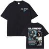 Rapper CLARENT Album 2025 Tour Merch T Shirt Men's Clothing Fashion Hip Hop Retro T-shirts Unisex Cotton Loose Oversized T-shirt