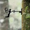 1pc Fairy Tale Elf Tree Steel Silhouette Wall Art for Home Garden Decoration - Unique Housewarming Gift Idea Wall Decor
