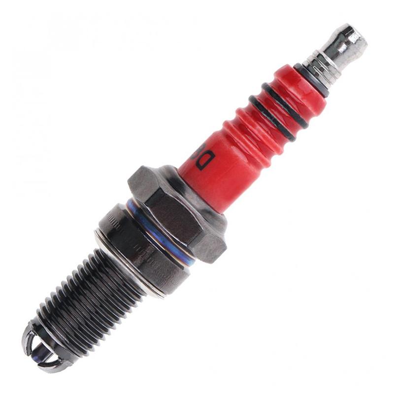 10PCS Motorcycle Spark Plugs D8TJC Multi-angle Ignition Red Head for CG 125cc 150cc 200cc 250cc Platinum Nozzles Spark Plugs