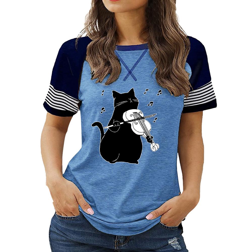 

Стильный женский летний топ больших размеров: Футболка с круглым вырезом и коротким рукавом с напечатанным рисунком 3XL