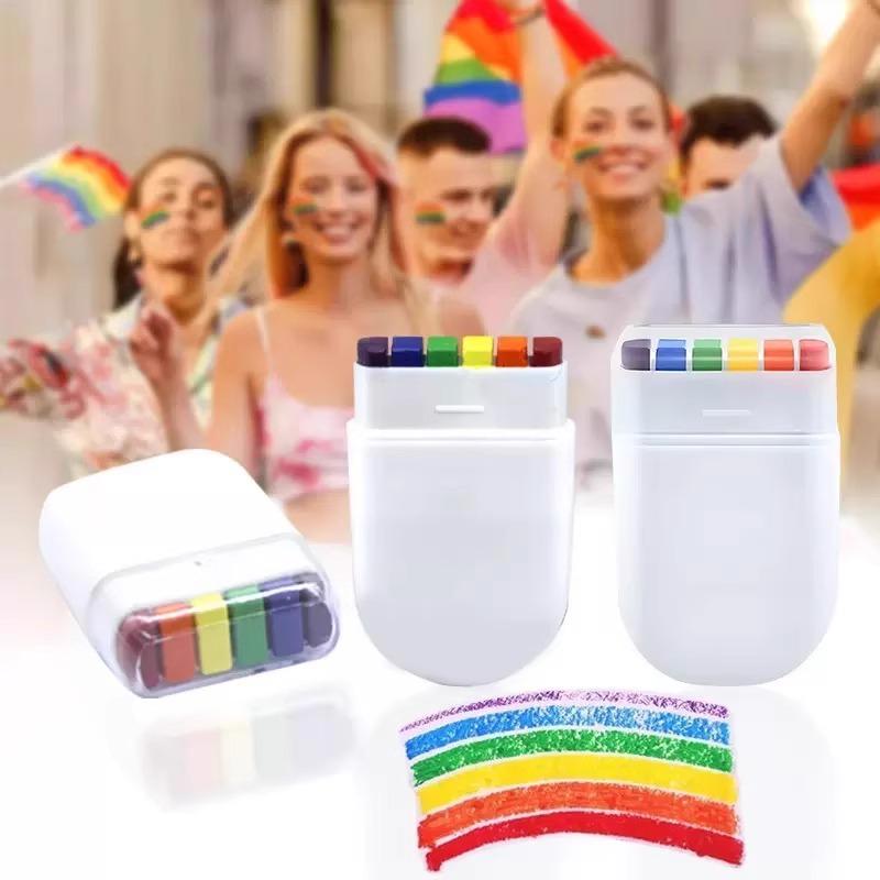 2PCs Rainbow Crayon Paint Rainbow Birthday Party Colourful Theme Party Accessories Party Family Costume Gift Pocket Size