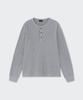 MUSINSA STANDARD Waffle Henley Neck Long Sleeve T-Shirt [Medium Gray]