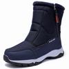 Fashion Snow Boots For Men Women Plush Warm Winter Boots Side Zipper Outdoor Hiking Shoes Cotton Boots Non-Slip Men Ankle Boots