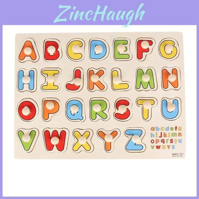 Colorful Alphabet Wooden Pegged Puzzle For Boys And Girls Above 3 Years Old