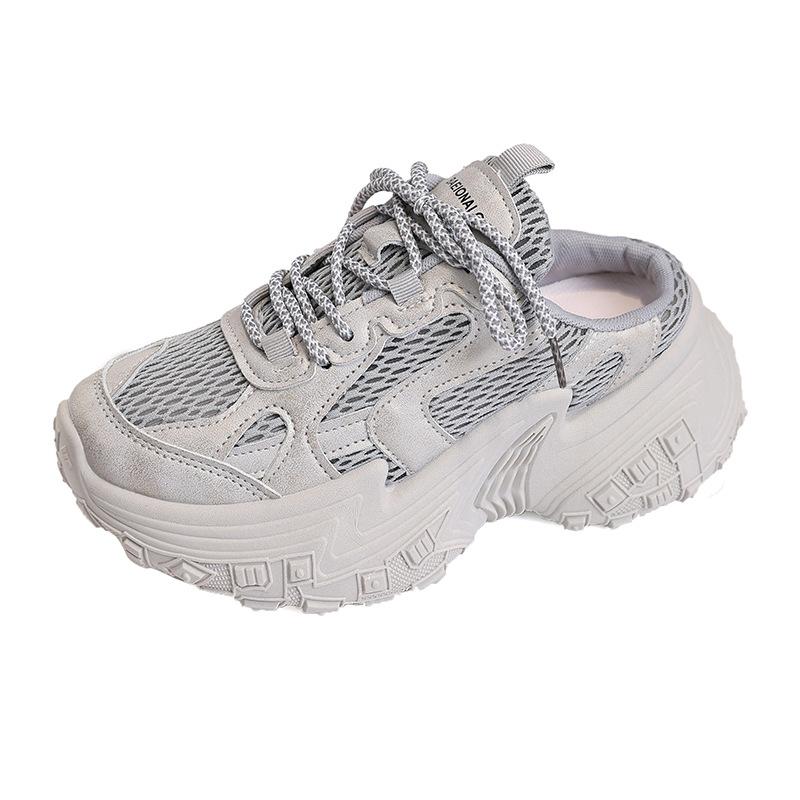 Old Dirty Durian Platform Women's 2025 New Casual Versatile Mesh Heightening Sneakers