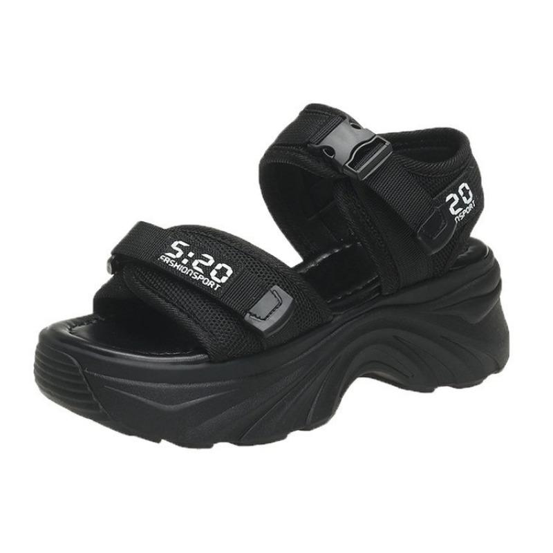 Sports sandals women's new summer fashion casual platform muffin shoes vacation wind beach shoes
