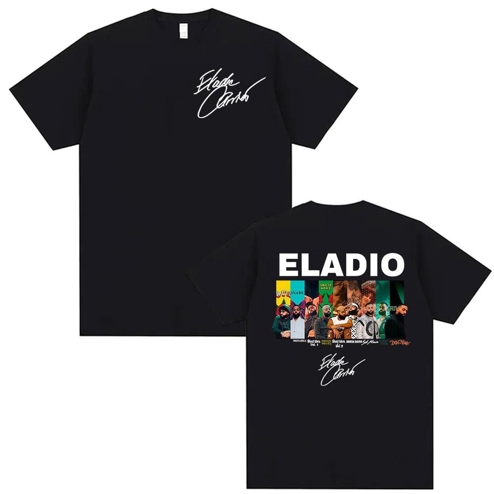2025 Summer Rapist Eladio Carion Album Graphic Tshirt Male Gothic Hiphop Retro Tshirt Super Cotton High Quality Tshirt