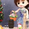 Wooden Wine Barrels and Faucet Wine Glasses for 1/12 Doll House Decoration Miniature Scene Building Furniture Model