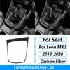 For Seat Leon MK3 2013-2020 Carbon Fiber Central Navigation Radio CD AC Door Gear Shift Panel Trim Set Car Accessories Sticker