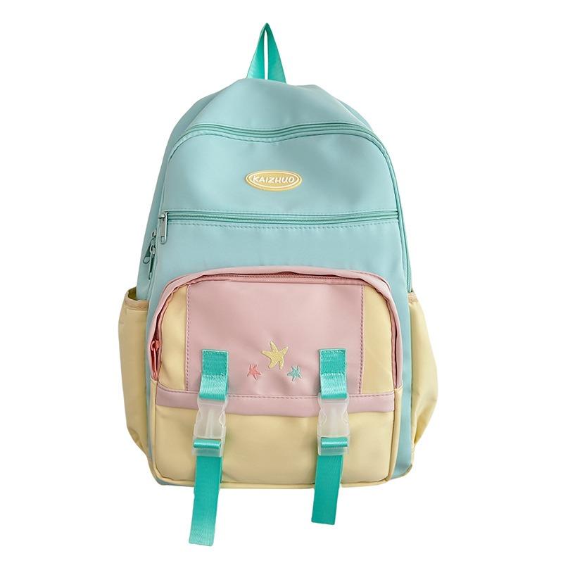 New Schoolbag New Schoolbag New Junior High School Students Little Fresh Girl Contrasting Colors Popular Backpack Cute Backpack Tide