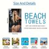 1PC Modern Theme Beach Towel, Quick-Dry Absorbent Polyester Microfiber Towel for Travel, Beach, Camping, Bathroom & Vacation